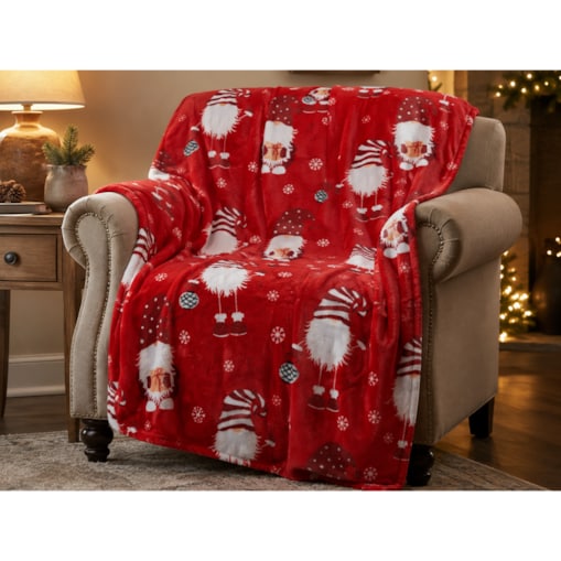 Drukowany koc Holly jolly 130x170 cm