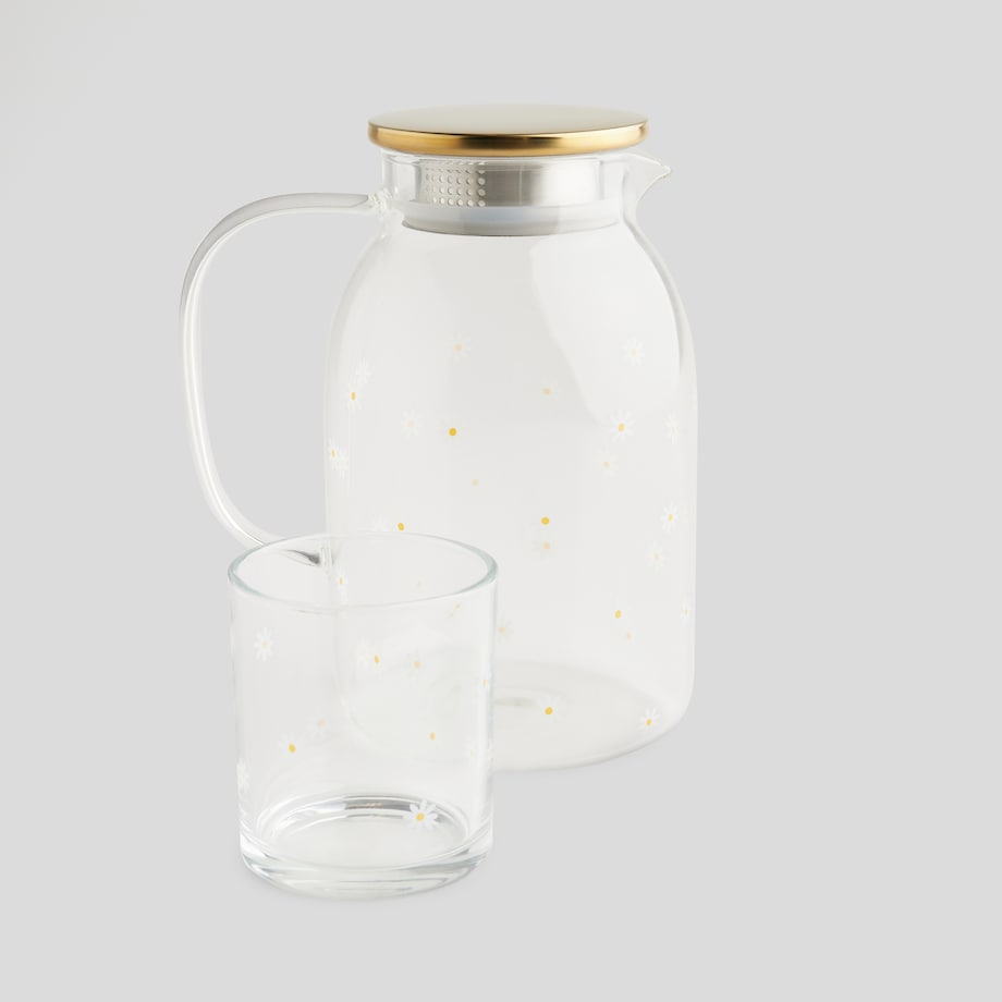 Szklanka Dilo z motywem kwiatowym