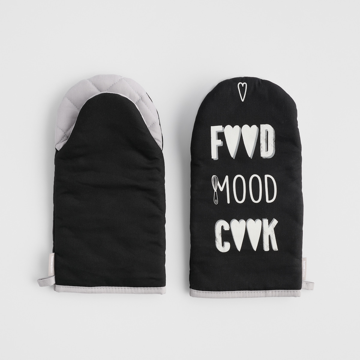 Komplet Rękawic Kuchennych Zifero 14x30 cm z motywem napisów