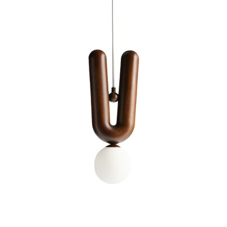 lampa wisząca z kloszem w kształcie kuli federic