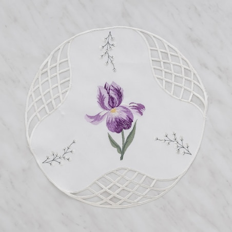 Serwetka Luya ø 28 cm z motywem kwiatowym