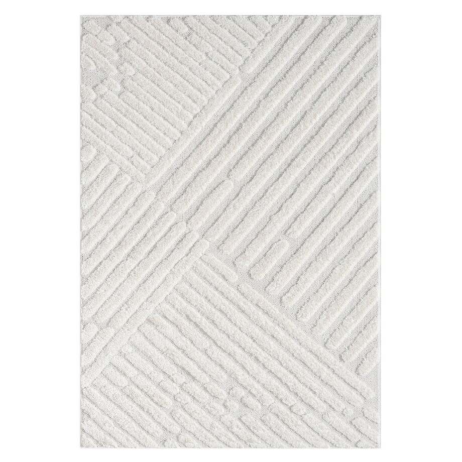 Dywan z efektem high low geometryczny Focera 7490 Krem