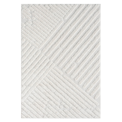 Dywan z efektem high low geometryczny Focera 7490 Krem