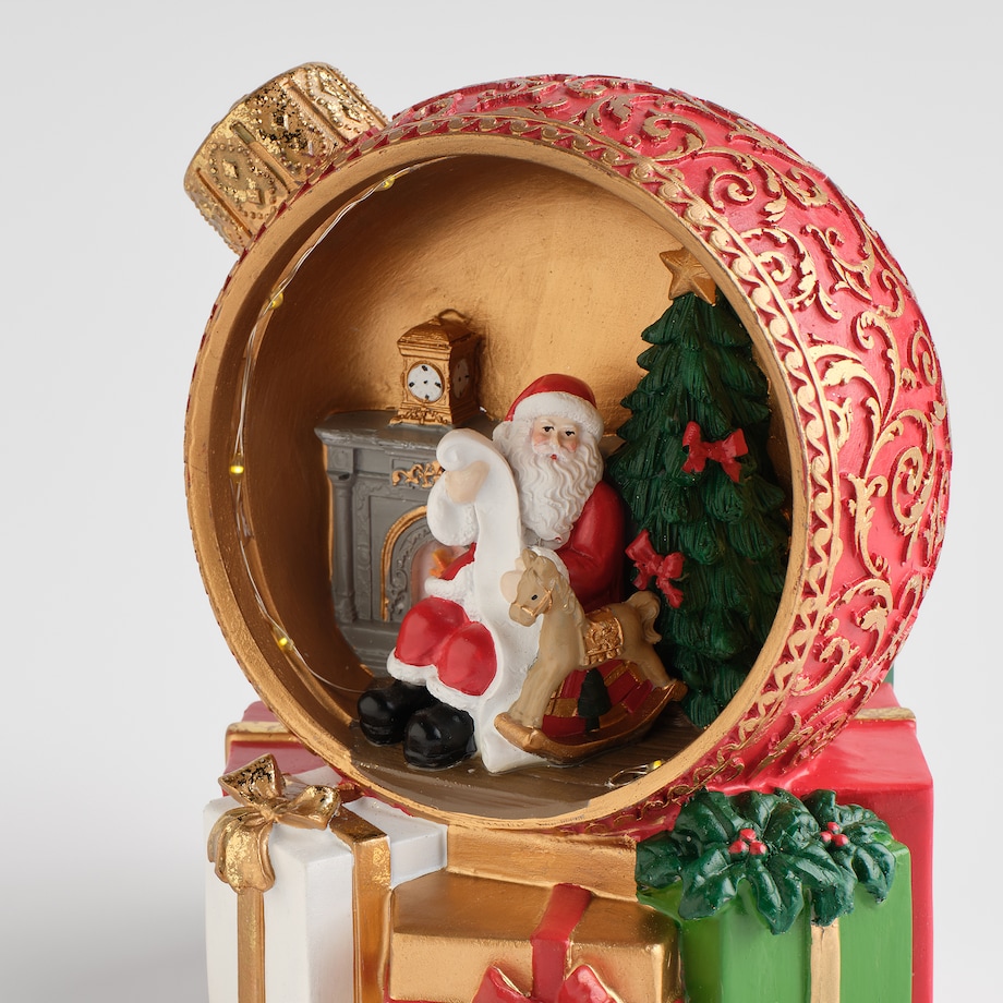 Figurka Led Santio z motywem mikołaja