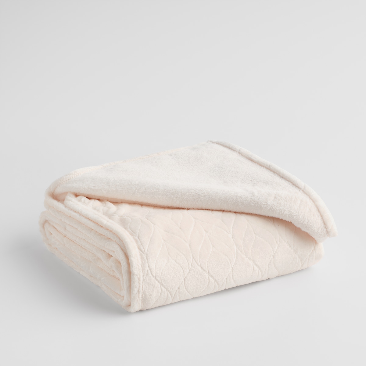 Jednokolorowy koc z wytłoczonym wzorem Violineos 150x200 cm z motywem arabeski