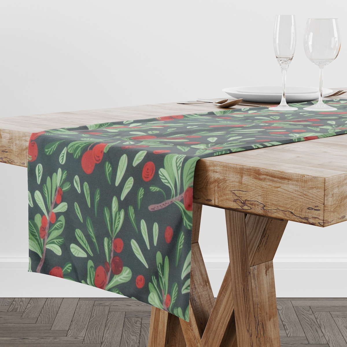 Obrus Festive leaves 35x180 cm