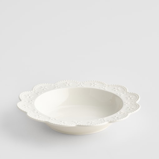 Talerz Głęboki Lace z motywem kwiatowym