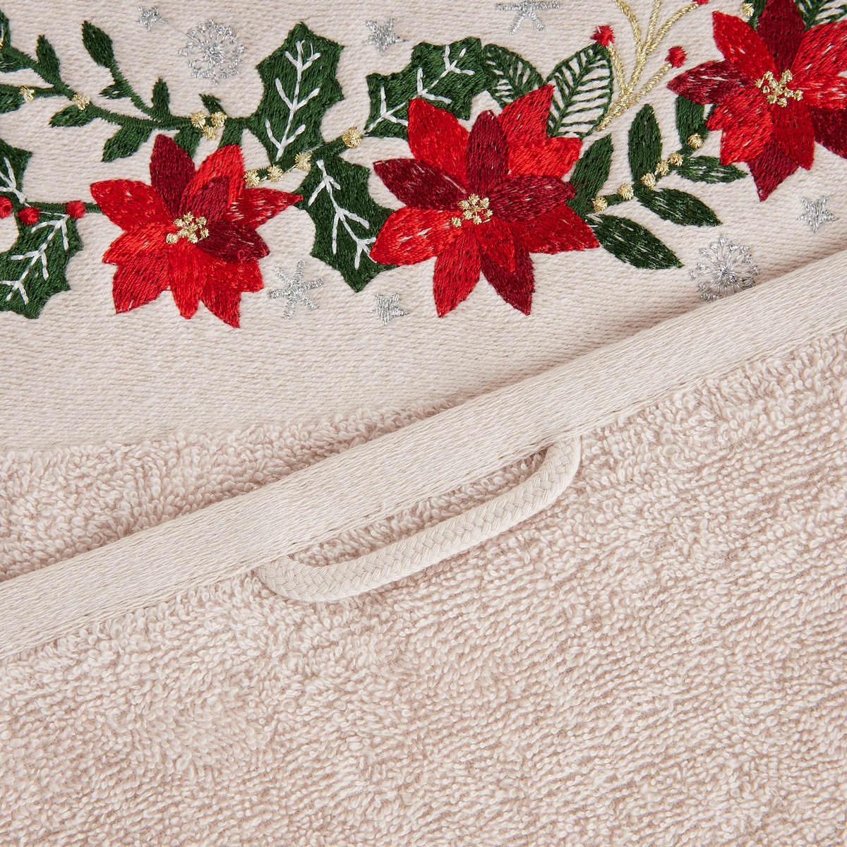 Prezentowy zestaw ręczników dekoracyjnych Poinsetia 70x130 cm