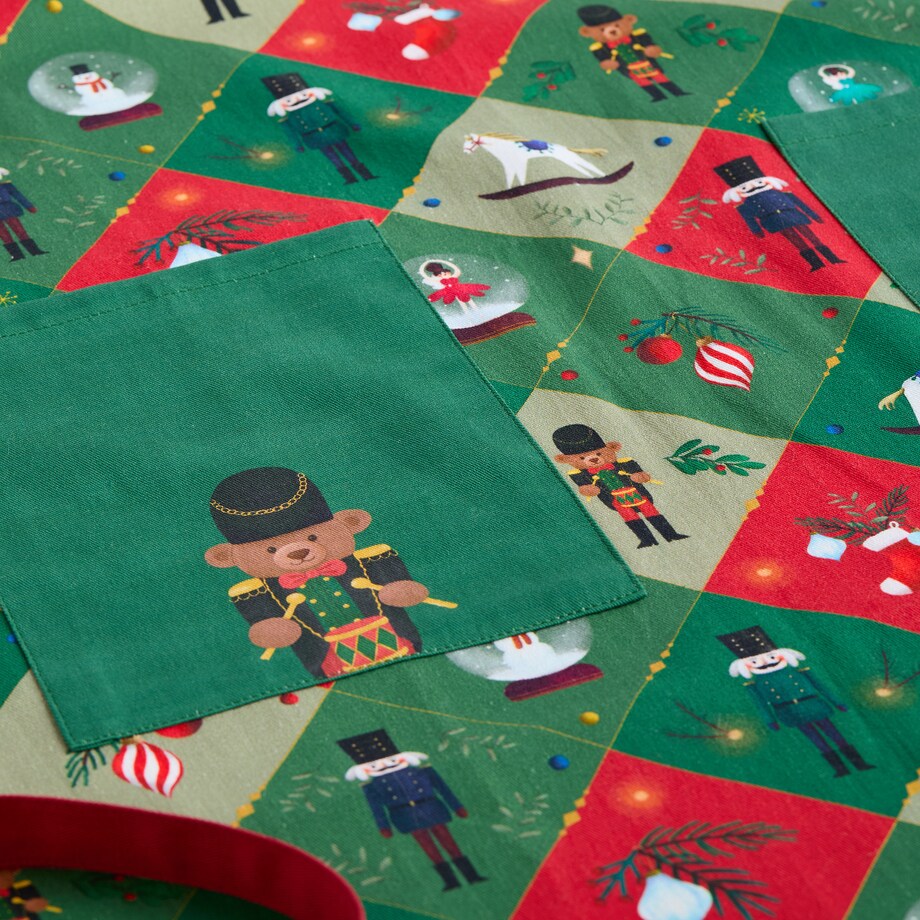 Fartuch Nutpatcher 70x85 cm z motywem dziadka do orzechów