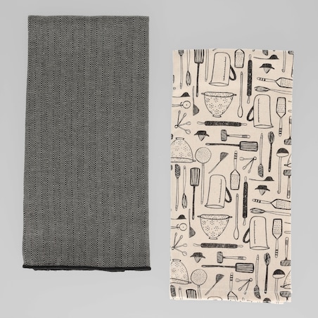 Komplet Ścierek Firo 45x65 cm z motywem kulinarnym