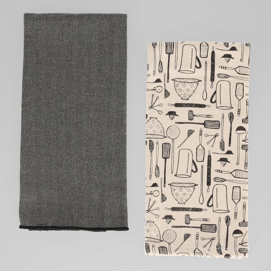 Komplet Ścierek Firo 45x65 cm z motywem kulinarnym