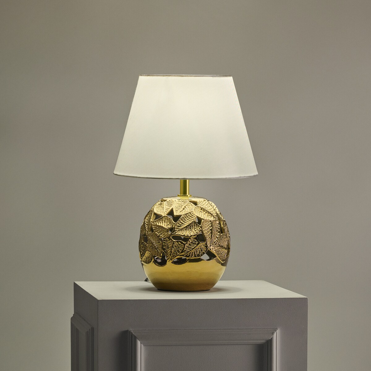 Lampa Stołowa Lefsi z motywem liściastym