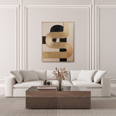 Ręcznie zdobiony obraz z elementami złota deruta 80x100