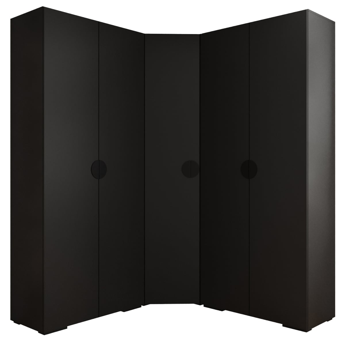 Garderoba wysoka do przedpokoju INOVA 4 Z5 czarny+czarny