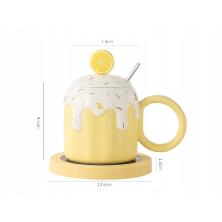 KUBEK DO KAWY HERBATY PODGRZEWACZ USB Łyżka Kabel PREZENT Kubek Świąteczny