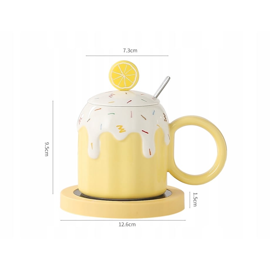 KUBEK DO KAWY HERBATY PODGRZEWACZ USB Łyżka Kabel PREZENT Kubek Świąteczny