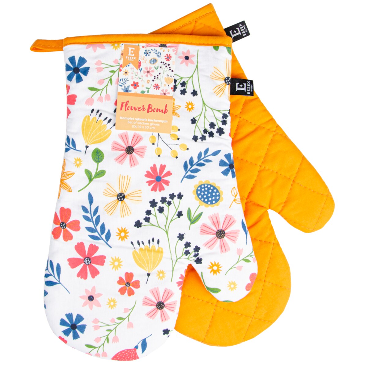 Komplet Rękawic Kuchennych Flower bomb 19x30 cm