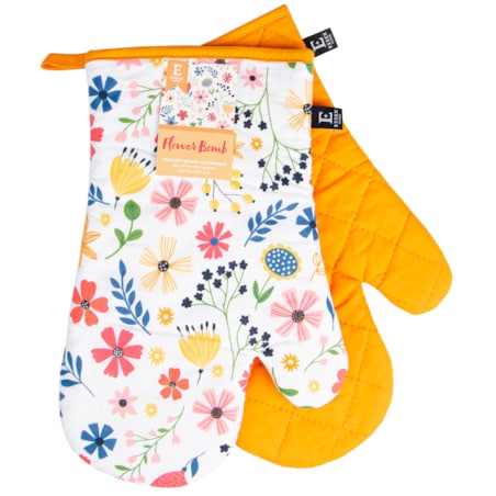 Komplet Rękawic Kuchennych Flower bomb 19x30 cm