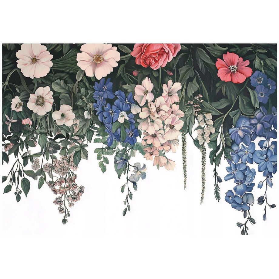 Fototapeta Do Sypialni Salonu Na Flizelinie Kwiaty Liście Zielony 400x280