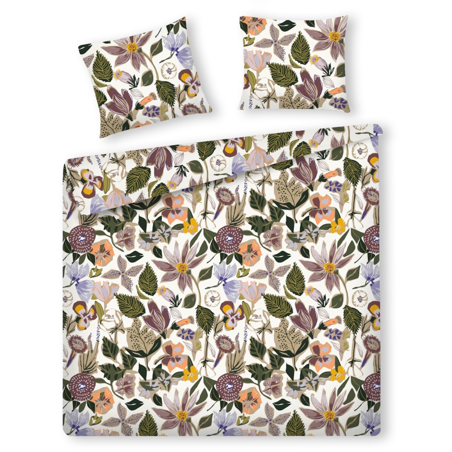 Pościel Bawełniana Galvina 200x220 cm z motywem roślinnym