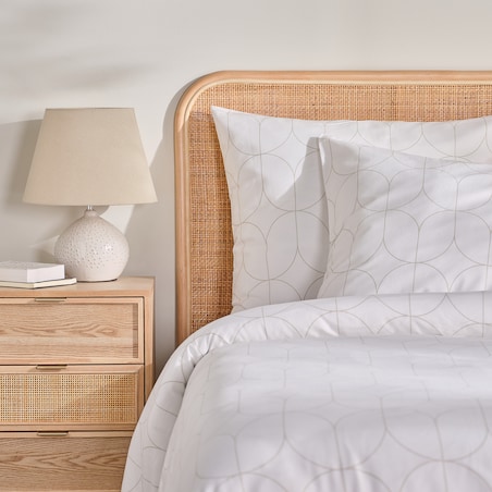 Pościel z bawełny satynowej Mistose 160x200 cm z motywem geometrycznym