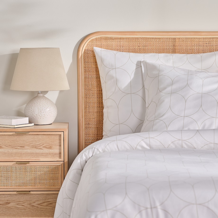 Pościel z bawełny satynowej Mistose 160x200 cm z motywem geometrycznym