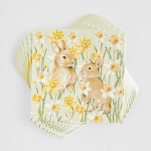 Komplet Serwetek Daffelisbunny z motywem królika