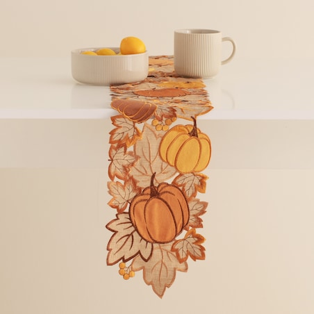 Bieżnik Haftowany Pumpkin latte 18x158 cm
