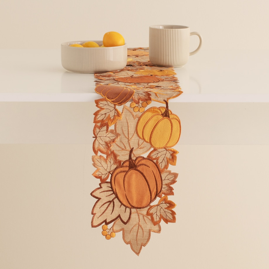 Bieżnik Haftowany Pumpkin latte 18x158 cm