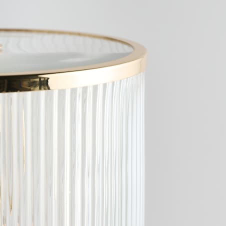 elegancka lampa stołowa ze szklanym kloszem majlis