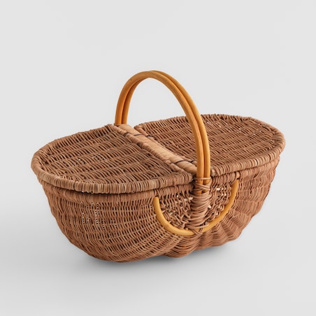 Koszyk z rączką Rakolta lid 47x32 cm
