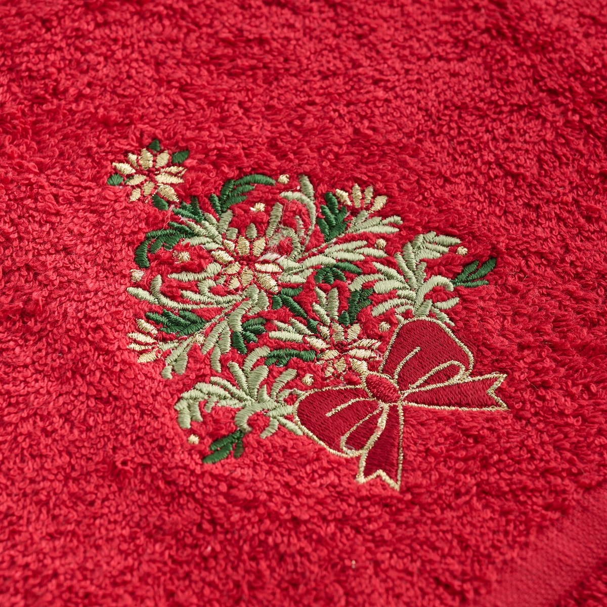 Komplet ręczników dekoracyjnych do twarzy lub rąk 2szt Natal 30x50 cm z motywem choinki