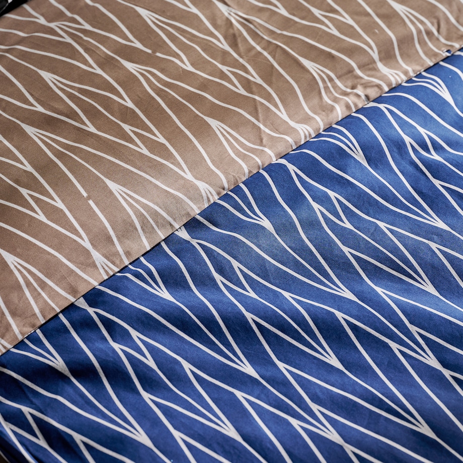 Pościel z bawełny satynowej Zinella 200x220 cm z motywem geometrycznym