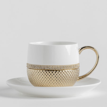 Filiżanka Ze Spodkiem Glamtis gold