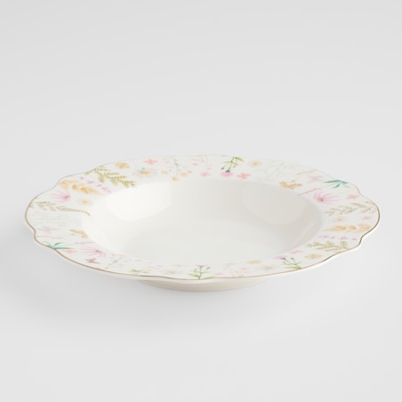 Talerz Głęboki Meadinna z motywem kwiatowym