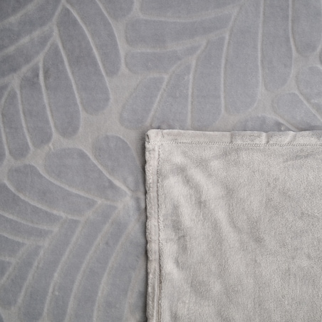 Koc Hoyani 200x220 cm z motywem liściastym