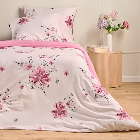 Pościel z bawełny satynowej Mave 160x200 cm z wzorem kwiatowym