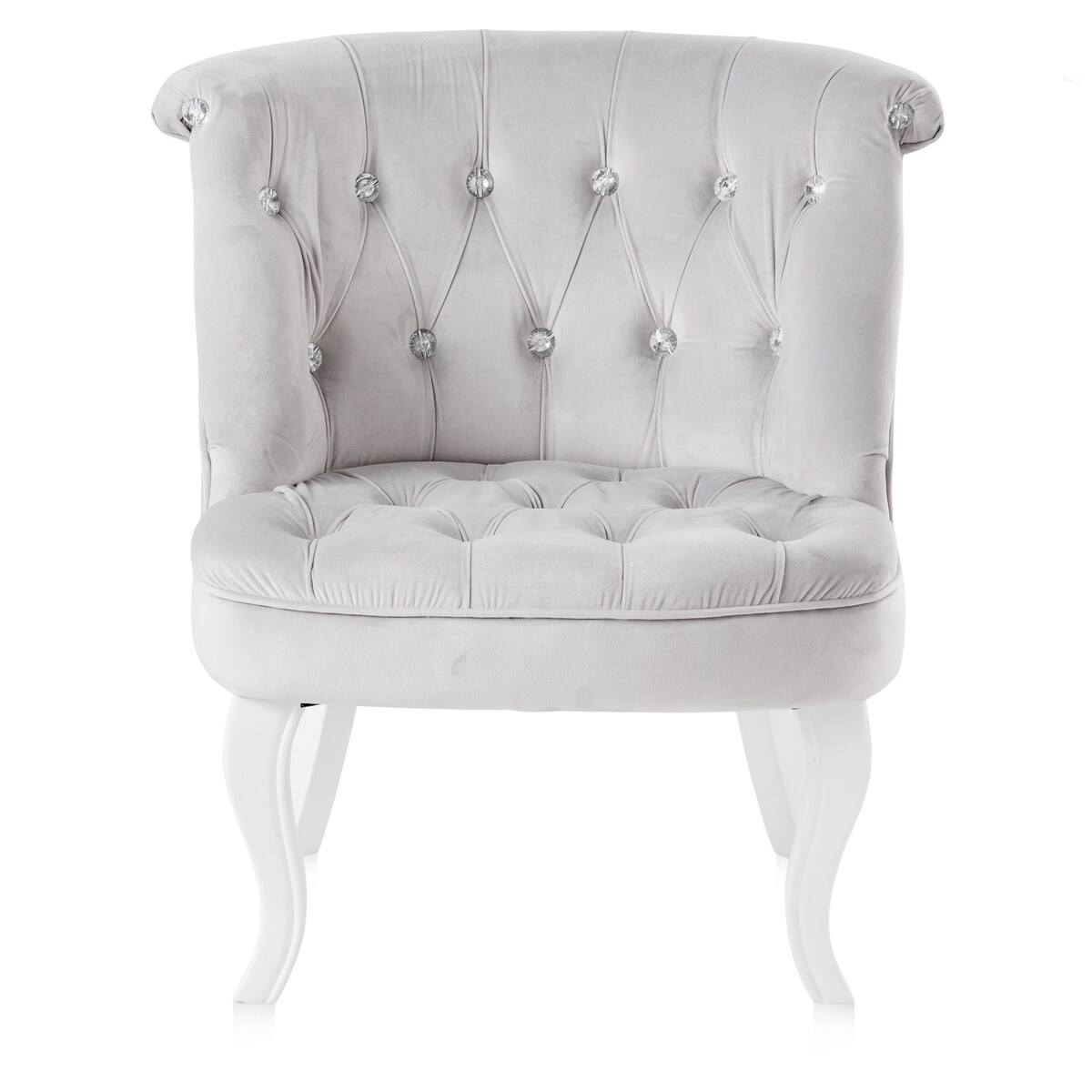 Welurowe krzesło w stylu glamour wykończone cyrkoniami brittani