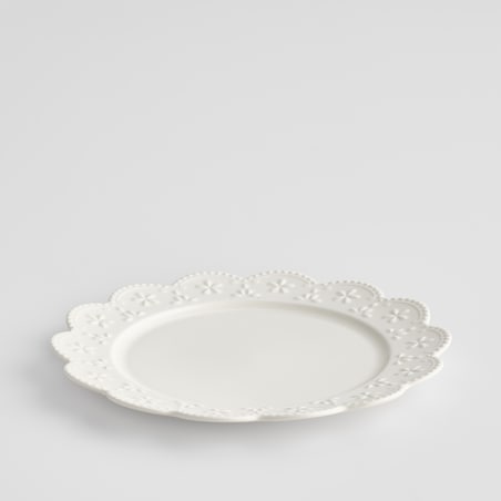 Talerz Obiadowy Lace z motywem kwiatowym