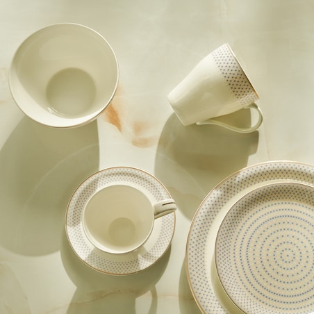 Filiżanka Ze Spodkiem Cadena z motywem geometrycznym