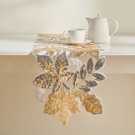 Bieżnik Haftowany Leavo 35x180 cm