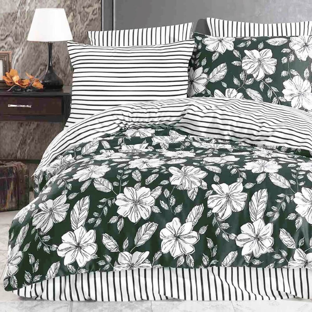 Pościel satyna bawełniana Exclusive Hakki Green