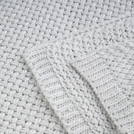 Jednokolorowy koc dzianinowy Glamira 120x150 cm