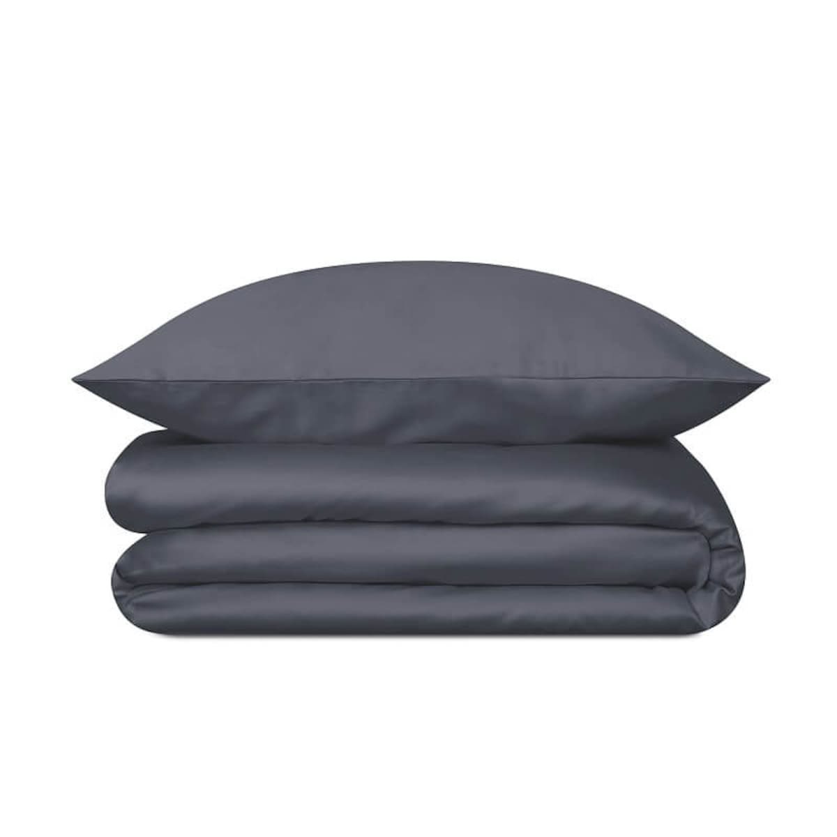 Pościel satynowa graphite grey 140/200 + 70/80 cm