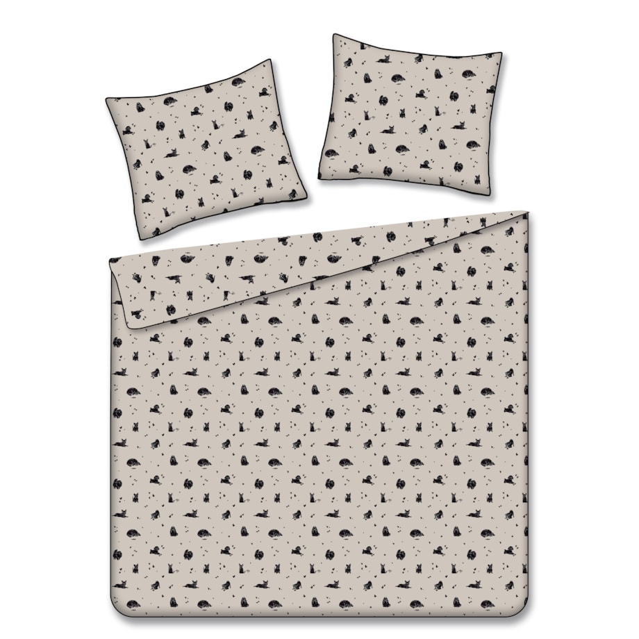 Pościel Bawełniana Fafik 160x200 cm z motywem zwierzęcym