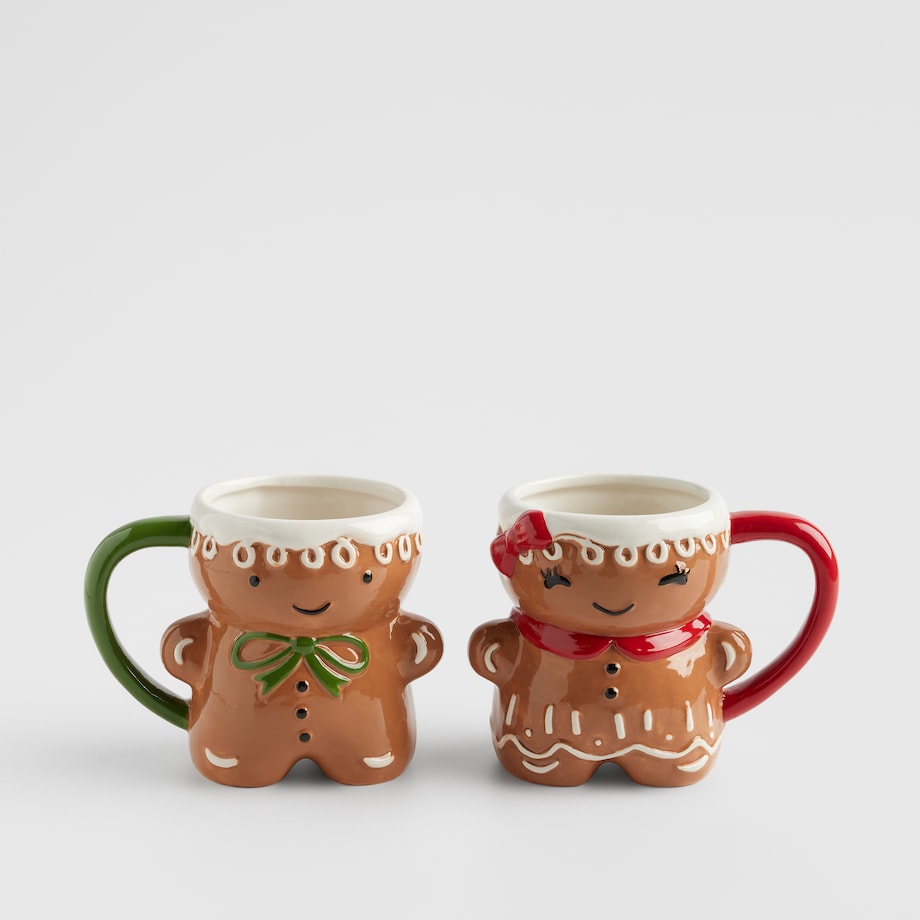 Komplet Kubków Gingerseti z motywem piernika