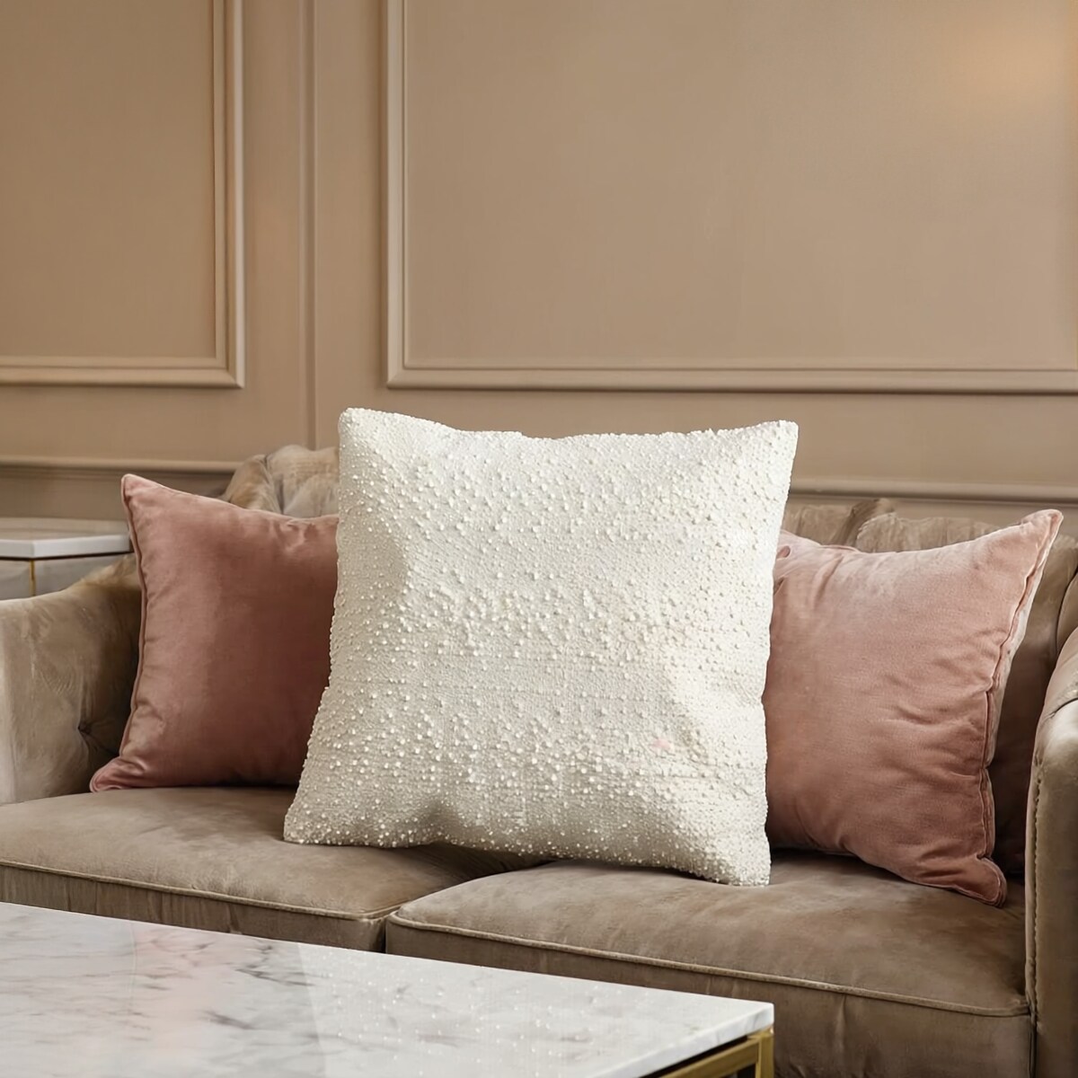 Poszewka Pearlina 45x45 cm z motywem perły