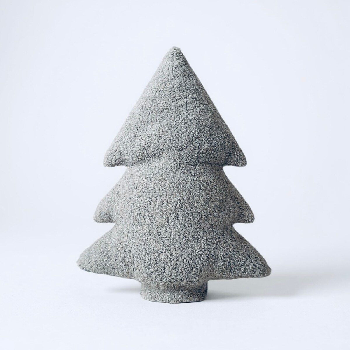 Poduszka Choinka boucle jasna szara