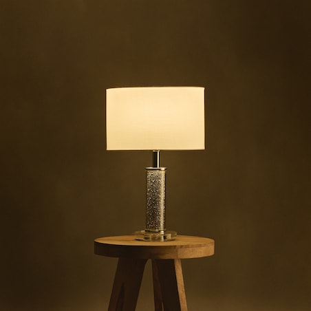 elegancka lampa stołowa z kryształkami diamonddust