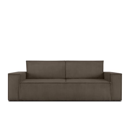 KONSIMO NAPI Sofa 3-osobowa z brązowym pojemnikiem na łóżko
